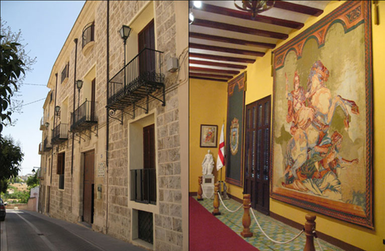 Exterior e interior del Casal de Sant Jordi